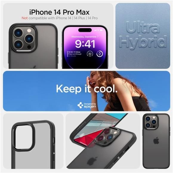 Slim Ultra Hybrid Designed for iPhone 14 Pro Max Case (2022) TPU-PC Back - Picture 3 of 7